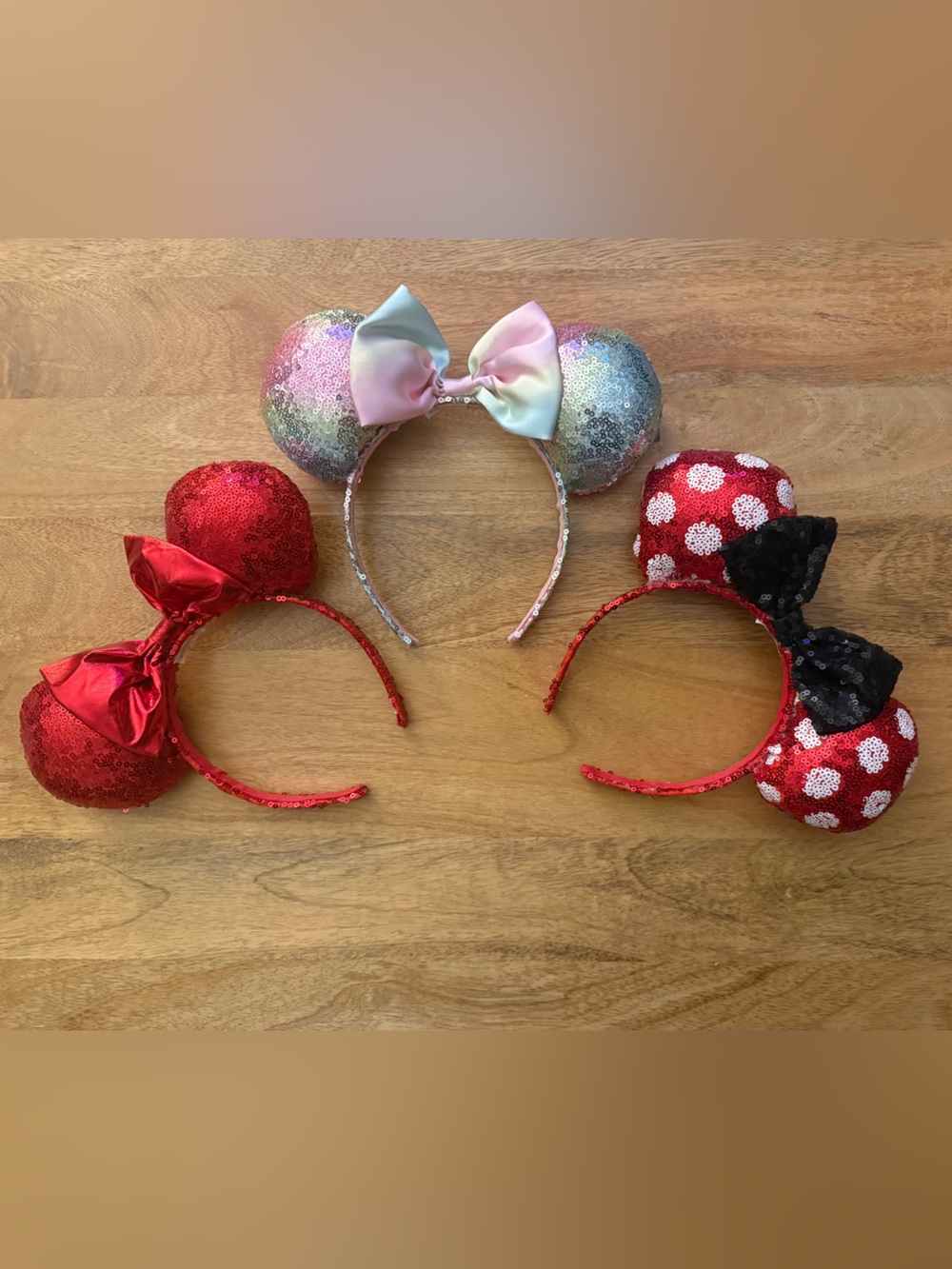Disney - Minnie Mouse Plush Ears Multi colored Set of 3 - (OS)